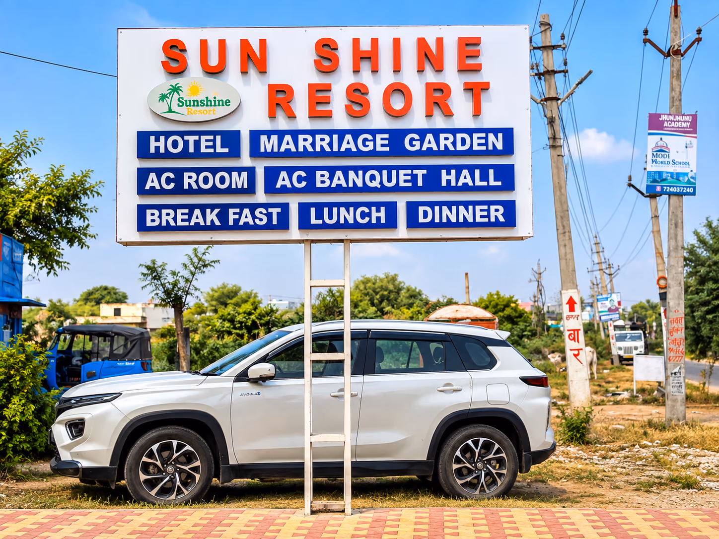 Hotel Sunshine Resort roadside board